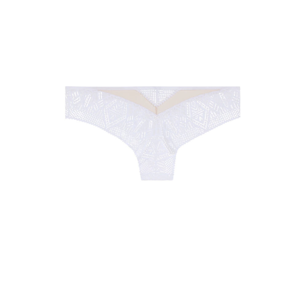 Braguita culotte de encaje - blanco blanco.