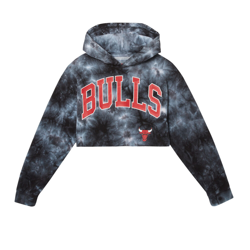 Sudadera crop smoke chicago bulls - negro negro.