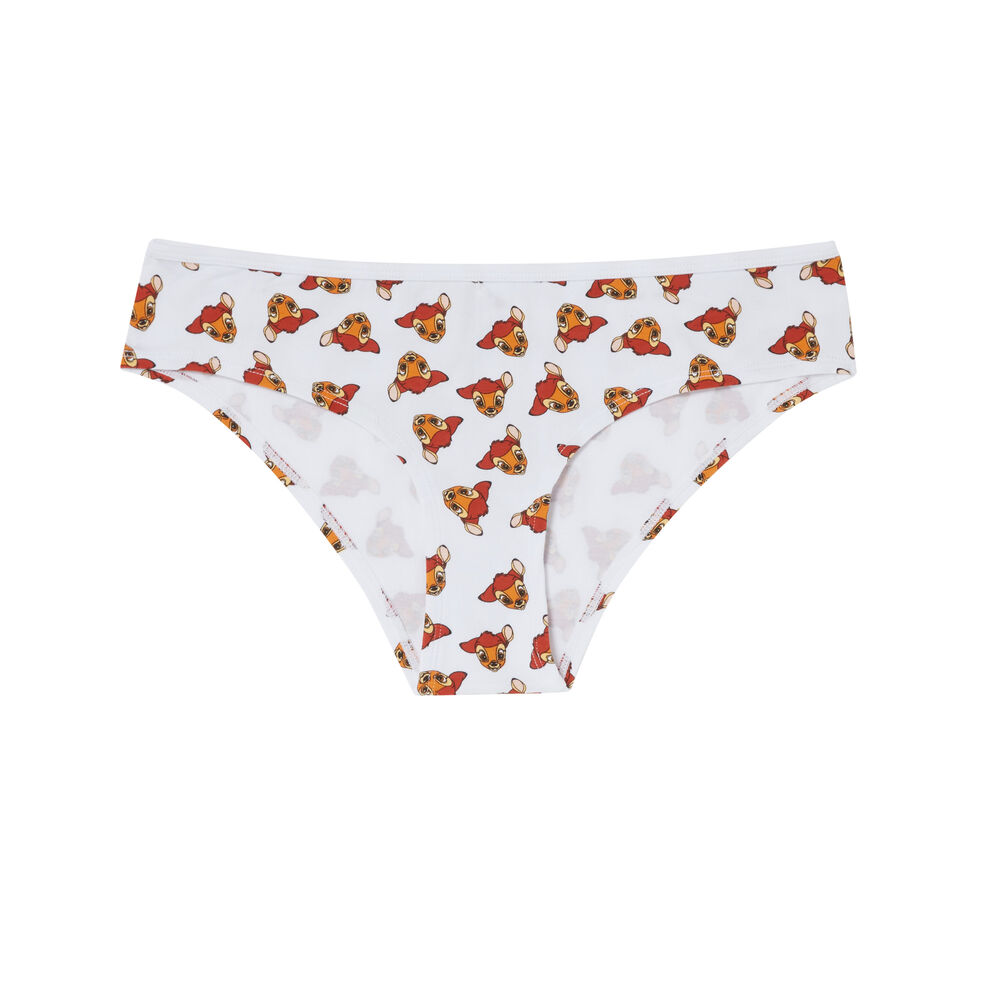 Braguita culotte con estampado de bambi - blanco blanco.