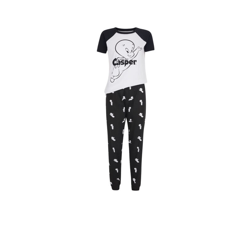 Conjunto top + pantalón licencia casper caspiniz blanco.