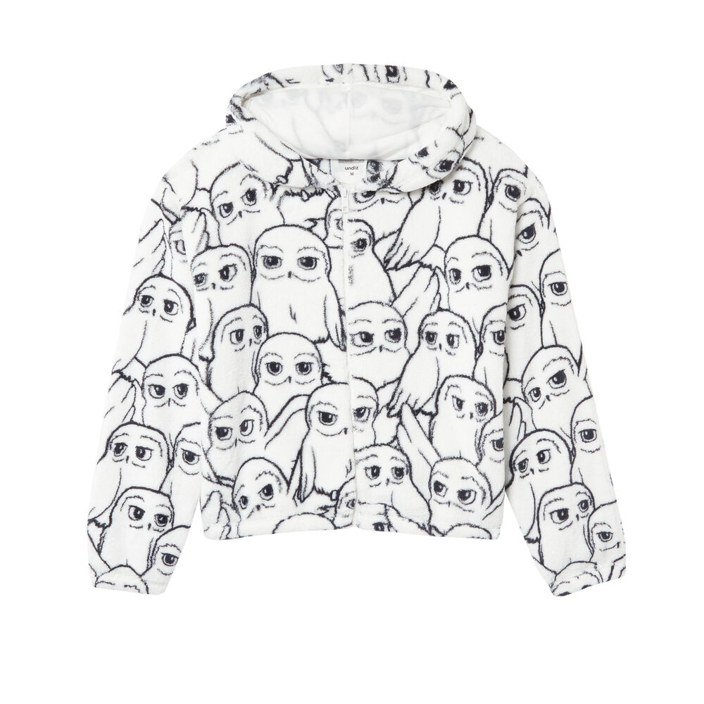 Chaqueta de forro polar con motivos hedwige - blanco blanco.