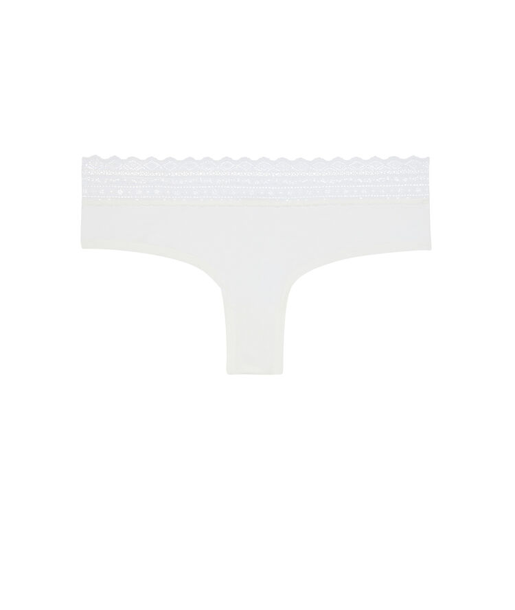 Braguita culotte de algodón lisa waistiz blanco.