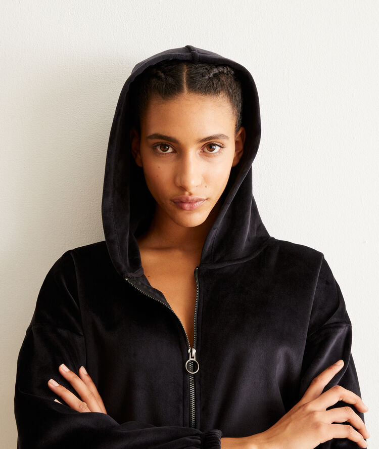 Sudadera con capucha - negra negro.