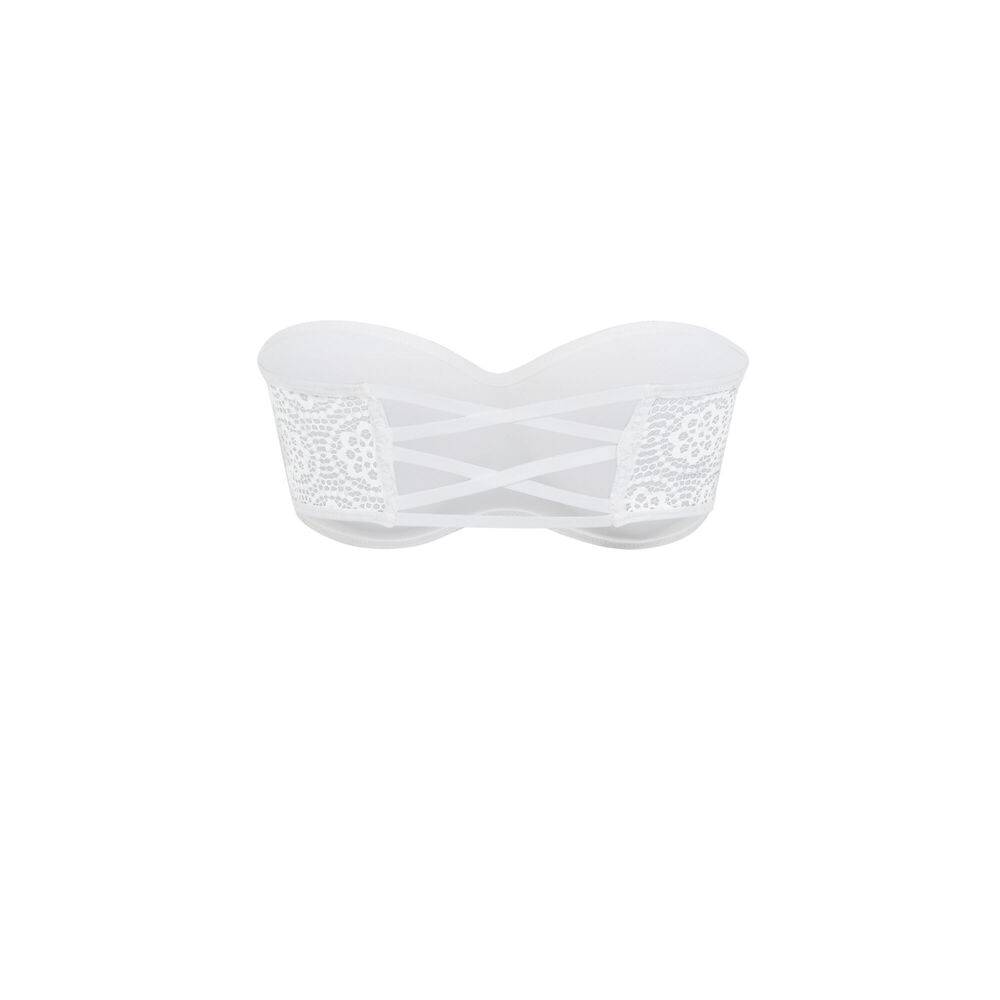 Sujetador bandeau blanco blanco.