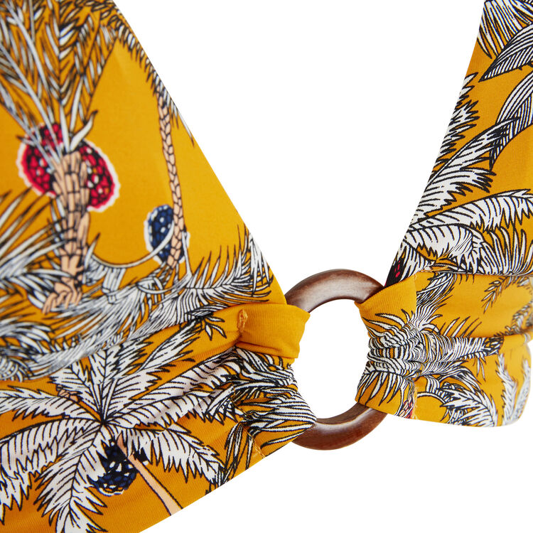 Top de bikini triangular amarillo Teneriz Top de bikini triangular amarillo Teneriz;