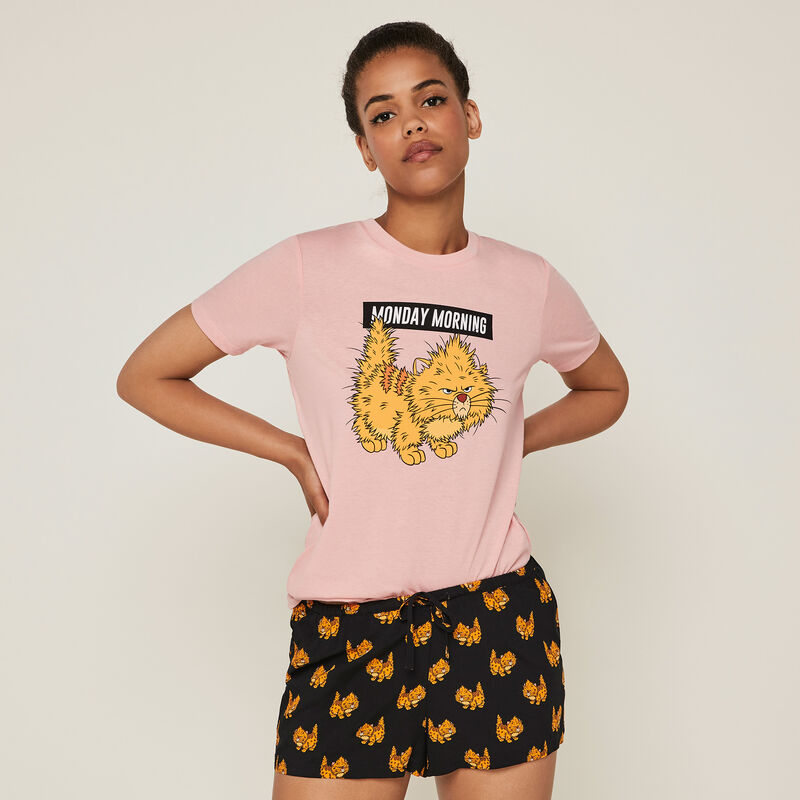 Top de manga corta con estampado de Toulouse de Los Aristogatos nompndayiz Top de manga corta con estampado de Toulouse de Los Aristogatos nompndayiz;