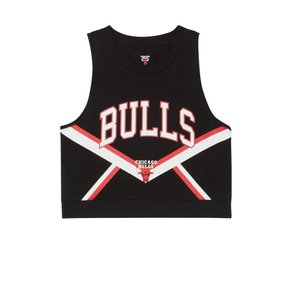 Crop top chicago bulls - negro negro.