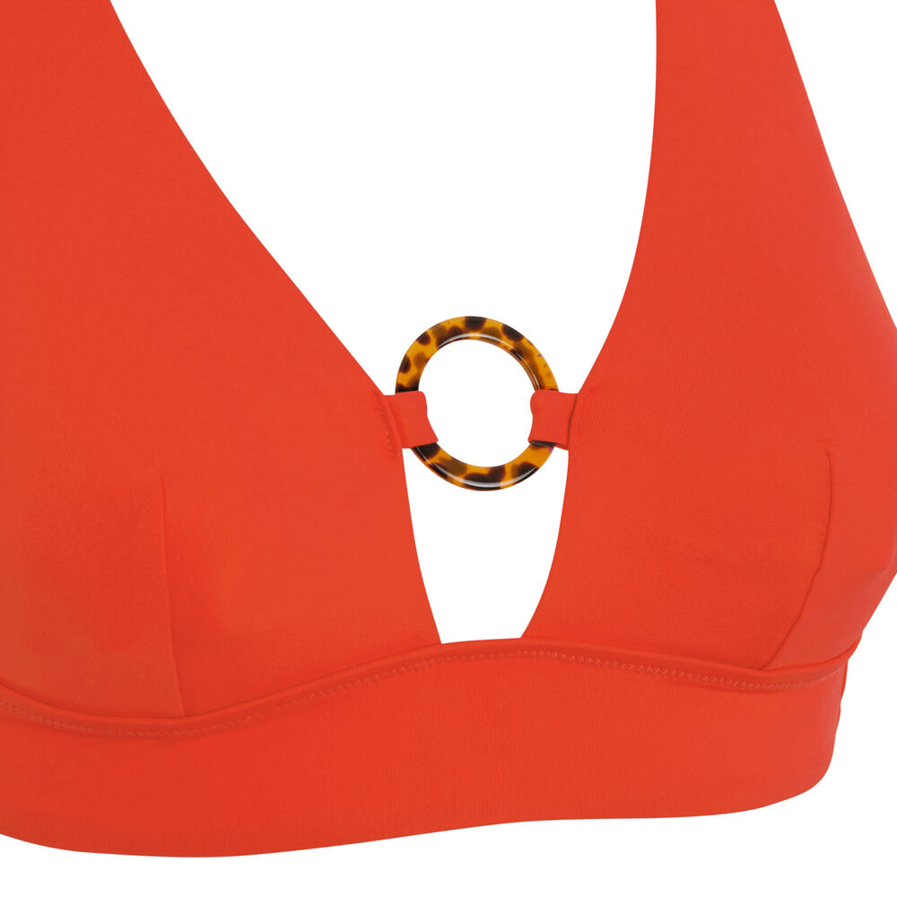 Parte de arriba de bikini triángulo - rojo rojo.