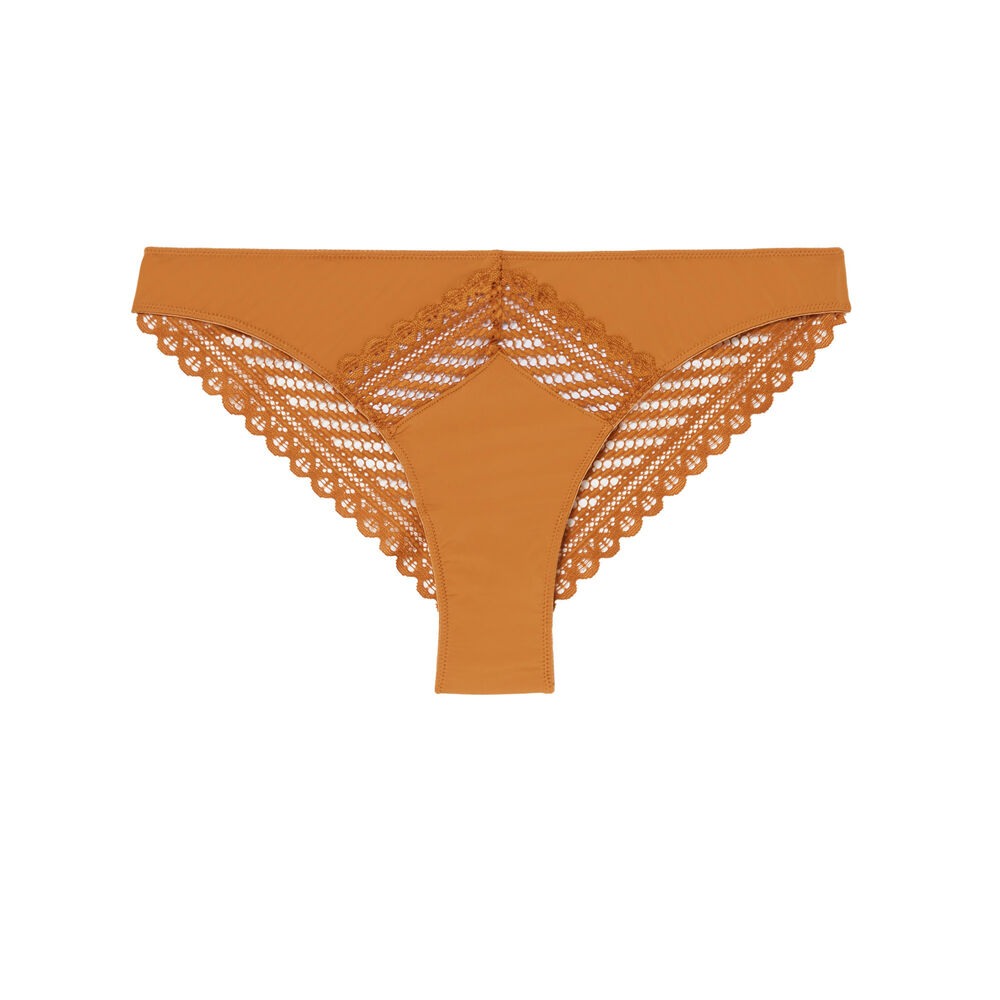 Braguita brasileña calada aya x undiz - caramelo marrón.