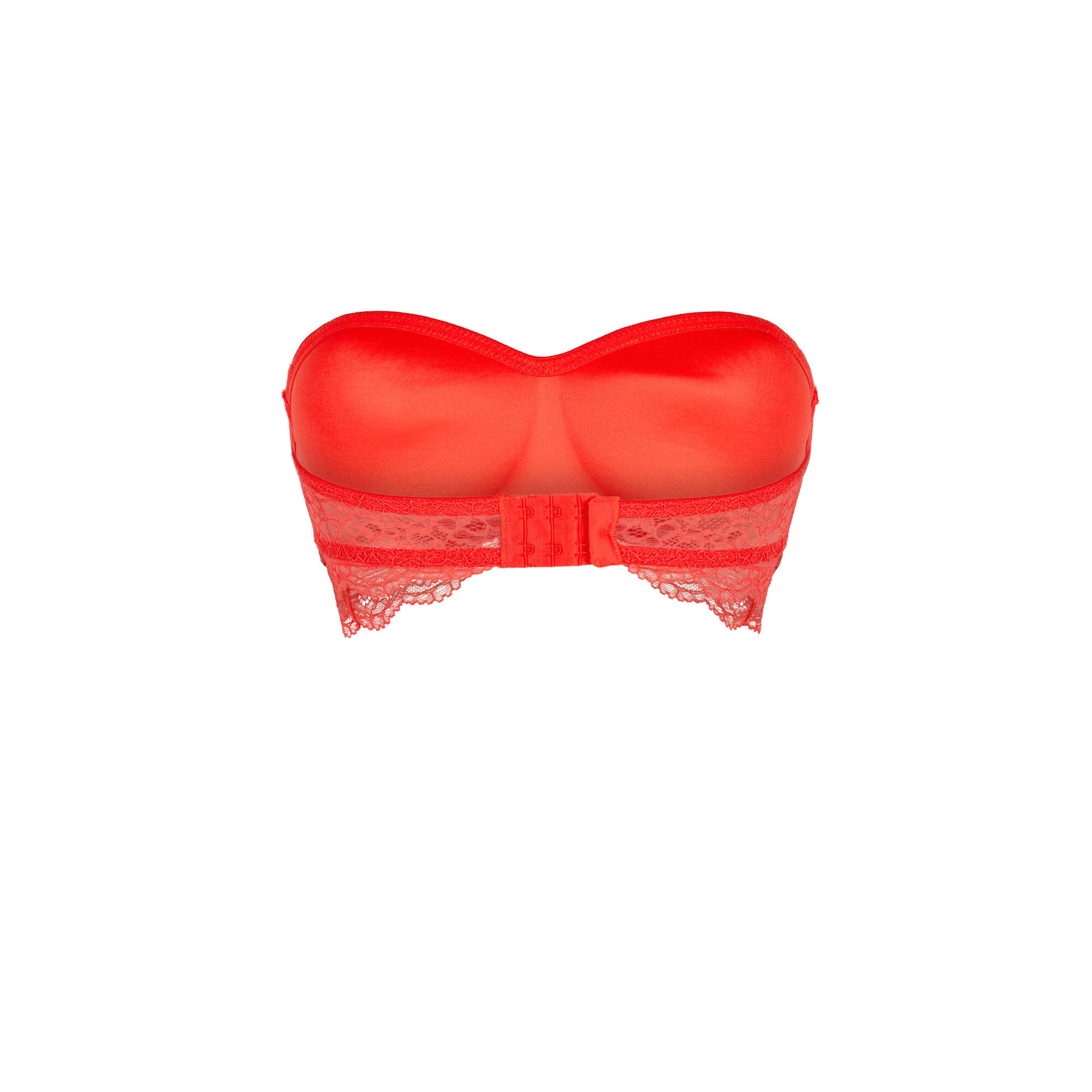 sujetador rojo sin tirantes