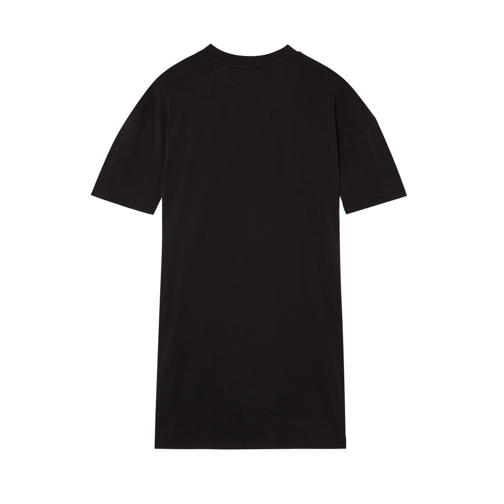 Túnica recta con cuello en v - negro negro.