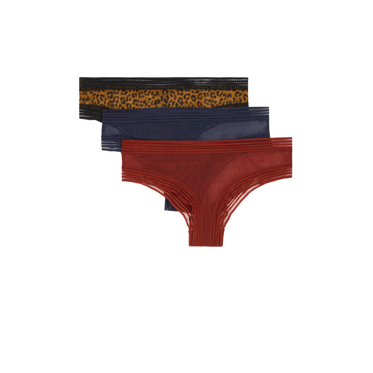 Juego de 3 braguitas de tul liso wafiz Juego de 3 braguitas de tul liso wafiz;