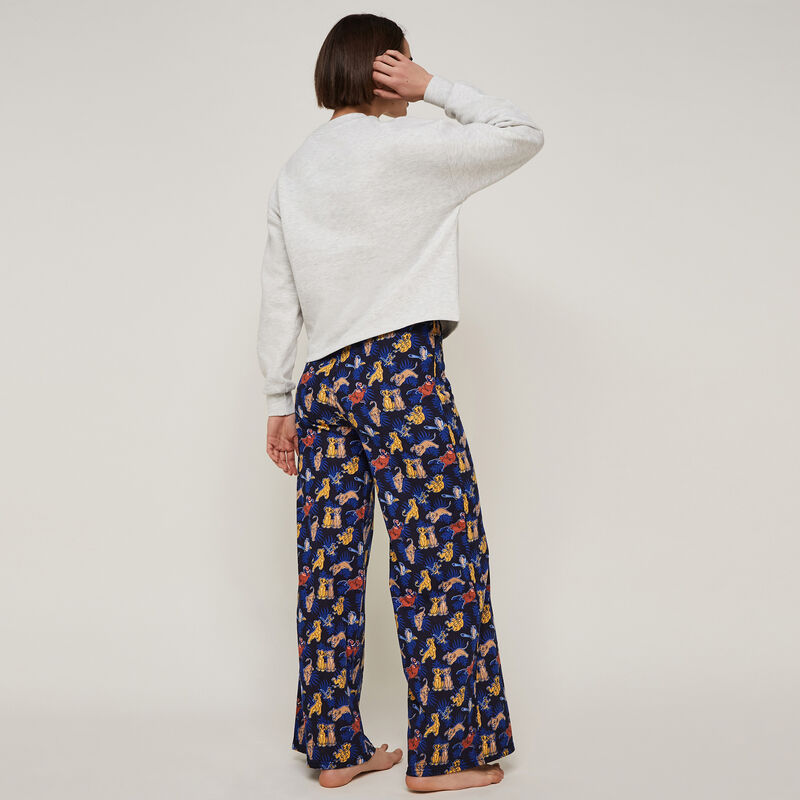 Pantalón ancho con estampado simbaliz Pantalón ancho con estampado simbaliz;