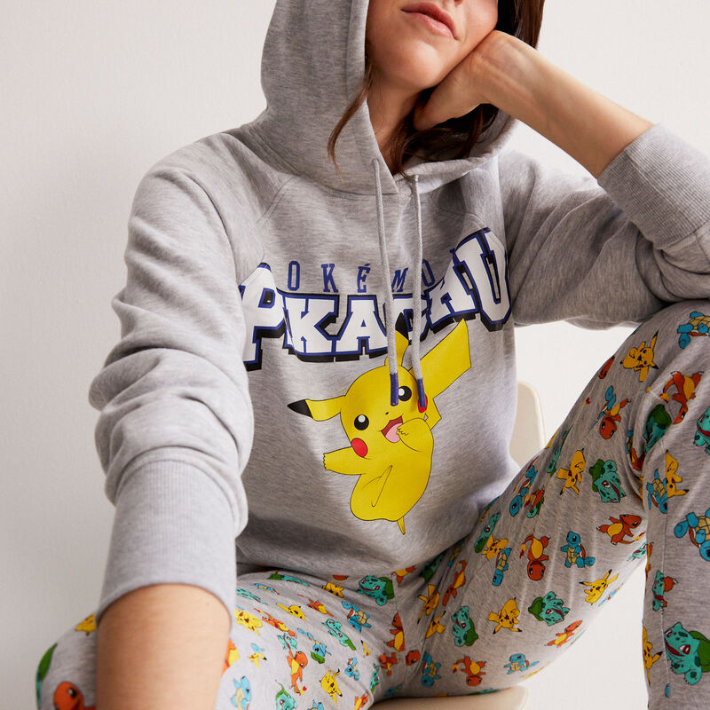 Sudadera con capucha de Pokemon - gris Sudadera con capucha de Pokemon - gris;