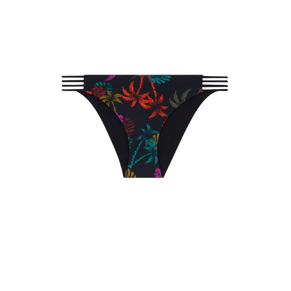 Parte de abajo de bikini braguita con estampado - negra negro.