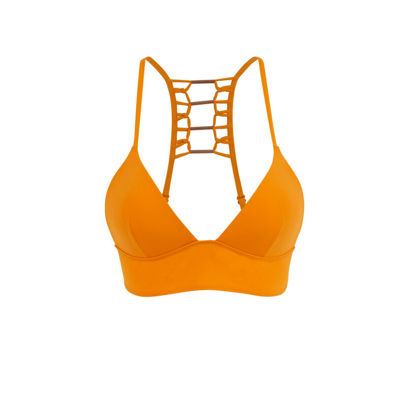Parte de arriba de bikini triangular naranja afrotubiz Parte de arriba de bikini triangular naranja afrotubiz;
