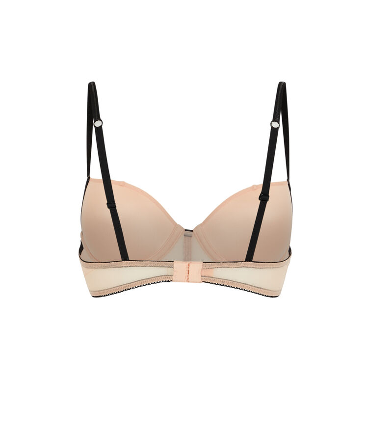 Sujetador push-up de tul liso truegirliz rosa pastel.