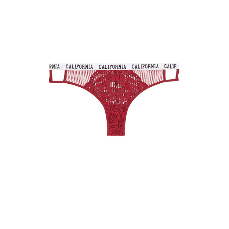 Tanga de encaje con detalle de tira westcoastiz Tanga de encaje con detalle de tira westcoastiz;