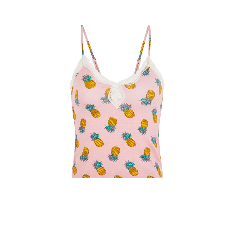 Top de punto con piñas estampadas yellonaniz Top de punto con piñas estampadas yellonaniz;