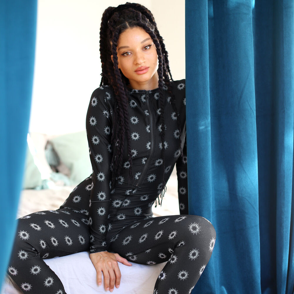 Mono con estampado - negro negro.
