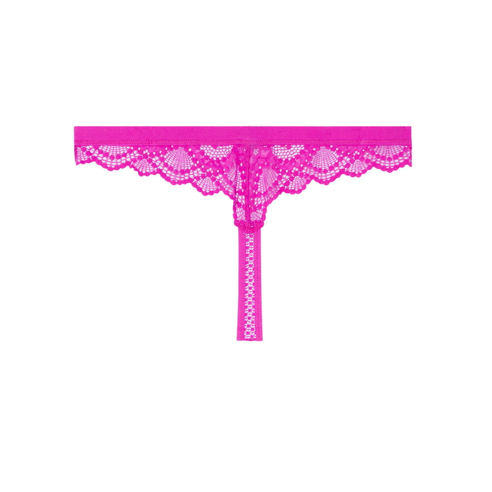 Braguita tanga con detalles de lazos - rosa rosa.