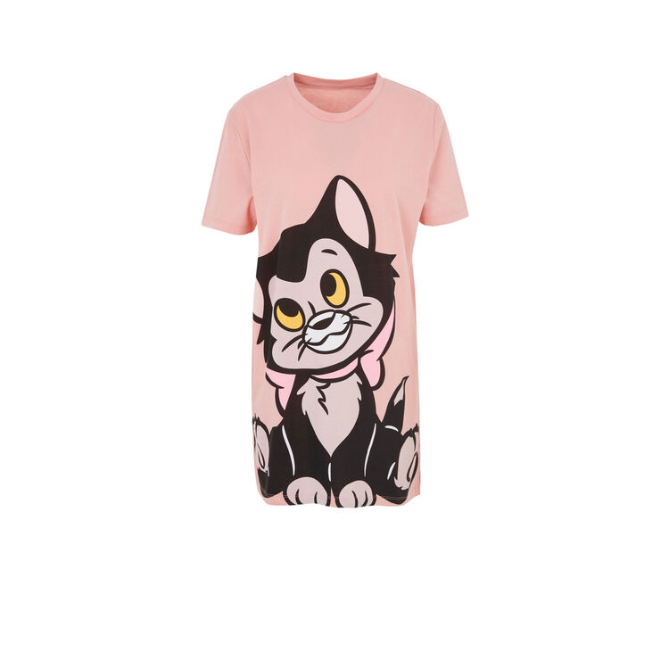 Túnica de manga corta con estampado de figaro y licencia pinocchio figariz rosa.