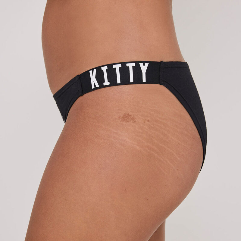 Braguita culotte con texto impreso hello kitty glasskittiz noir.