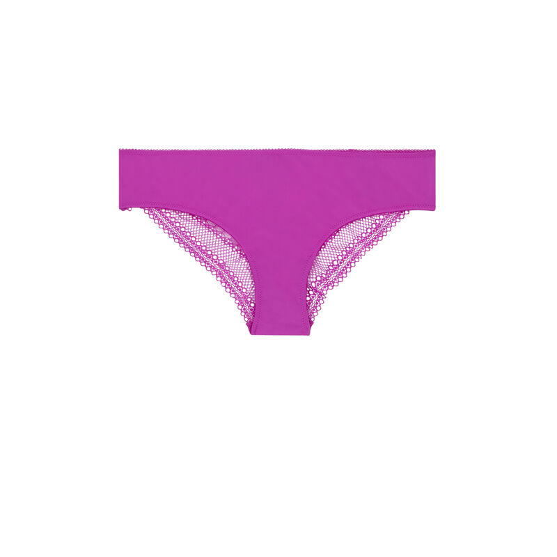Braguita culotte en dos materiales - fucsia Braguita culotte en dos materiales - fucsia;