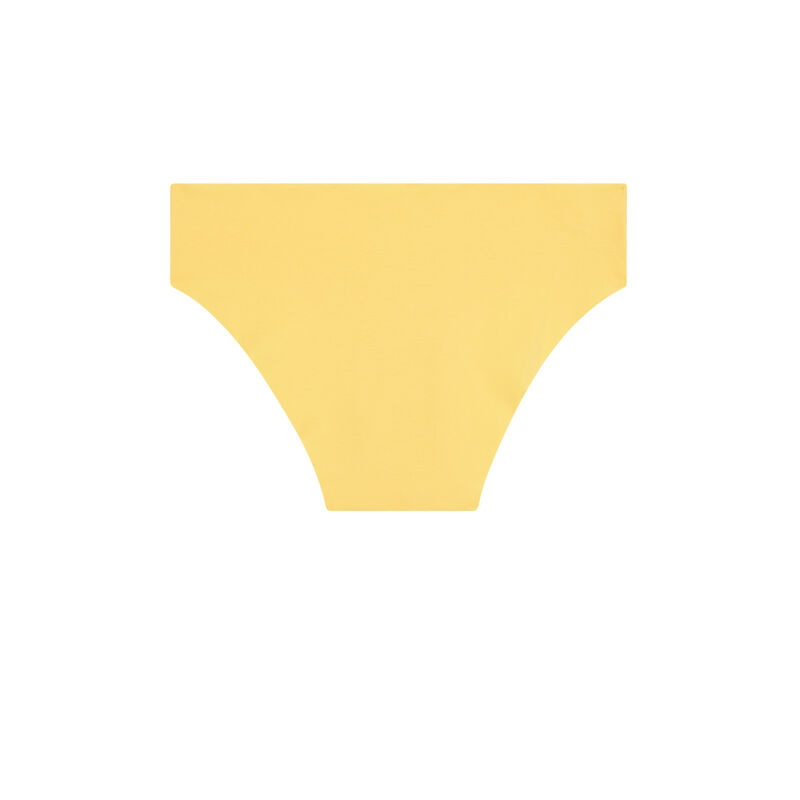 Braguita culotte lisa de algodón amarillo pastel Braguita culotte lisa de algodón amarillo pastel ;