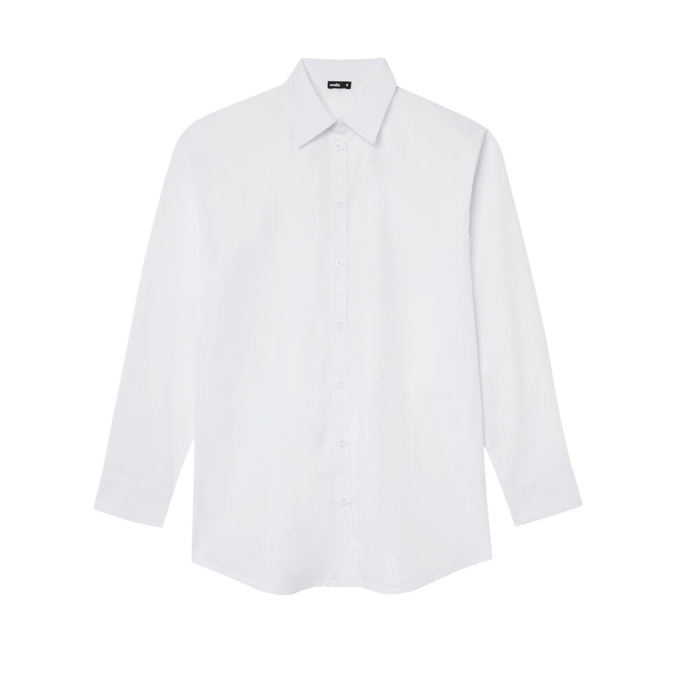 Camisa de manga larga efecto boyfriend - blanca blanco.