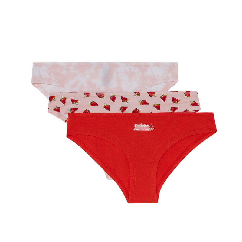Juego de 3 braguitas sandía addict - rosa Juego de 3 braguitas sandía addict - rosa;