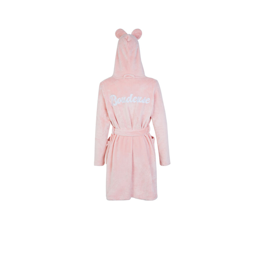 Albornoz de polar conejito boudeuse - rosa rosa.