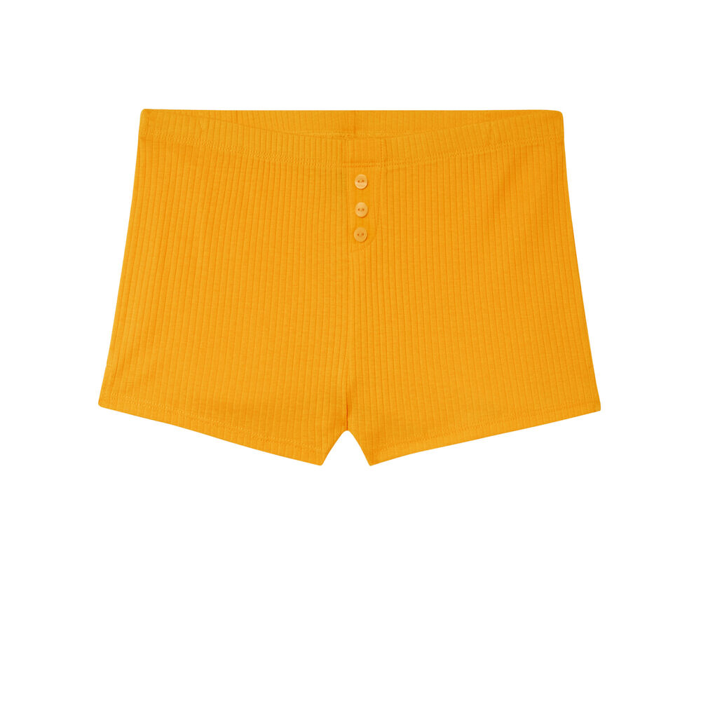 Short corto liso - mango naranja.
