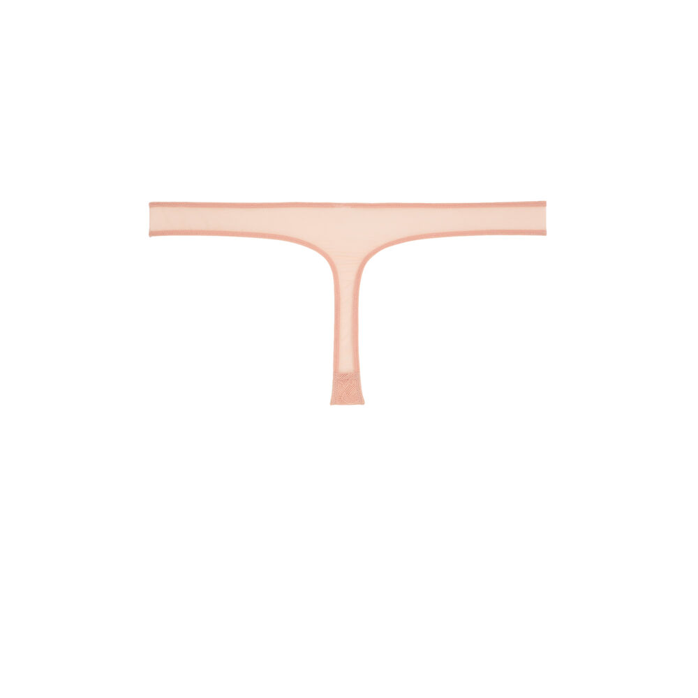 Braguita tanga de encaje revoltiz rosa pastel.