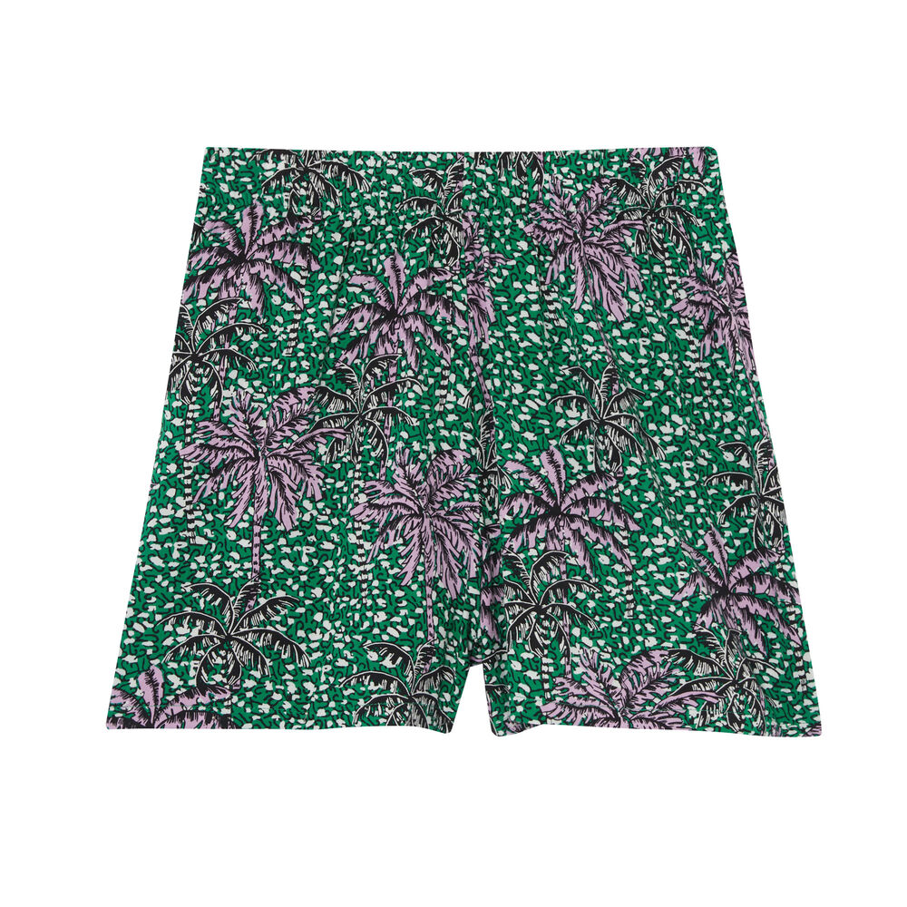 Short con motivos de palmera - verde verde.