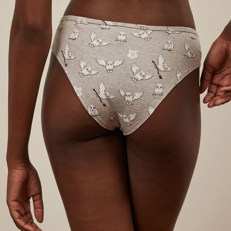 braguita culotte Harry Potter con motivo de Hedwig - gris braguita culotte Harry Potter con motivo de Hedwig - gris;