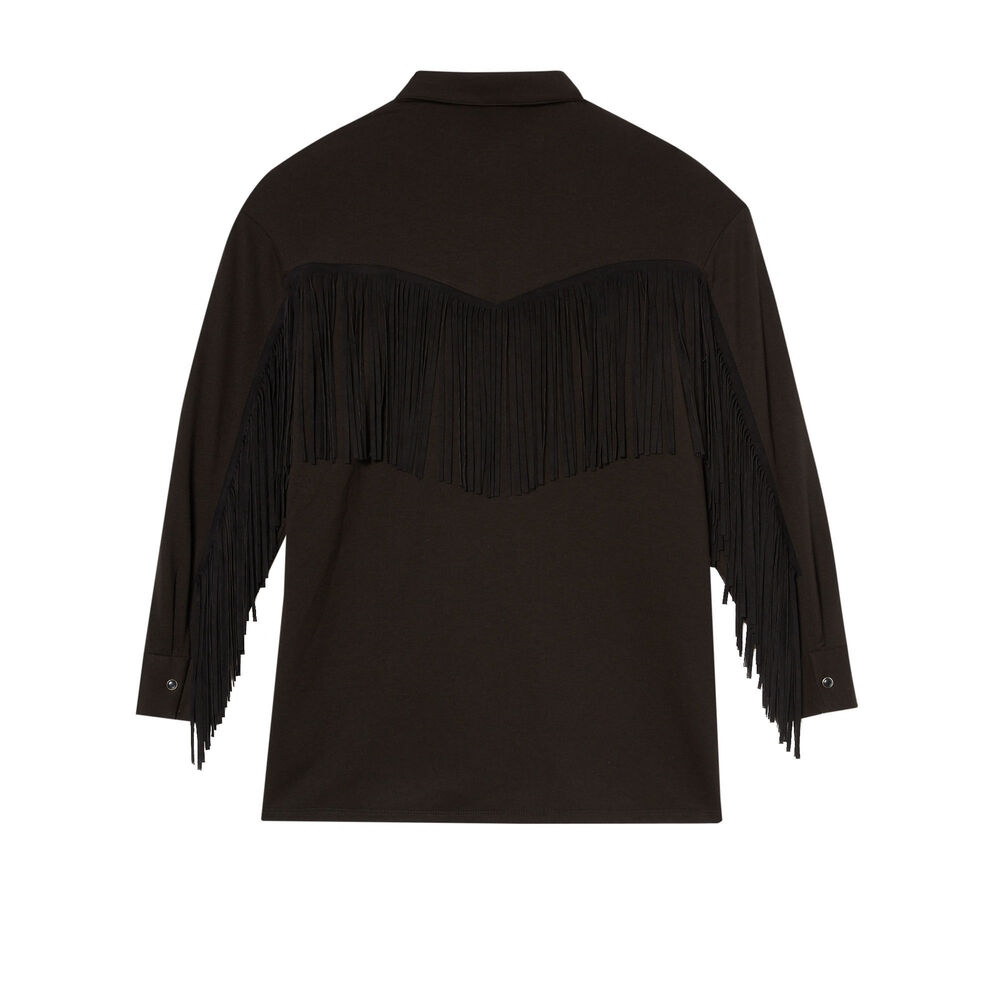 Camisa de flecos - negra negro.