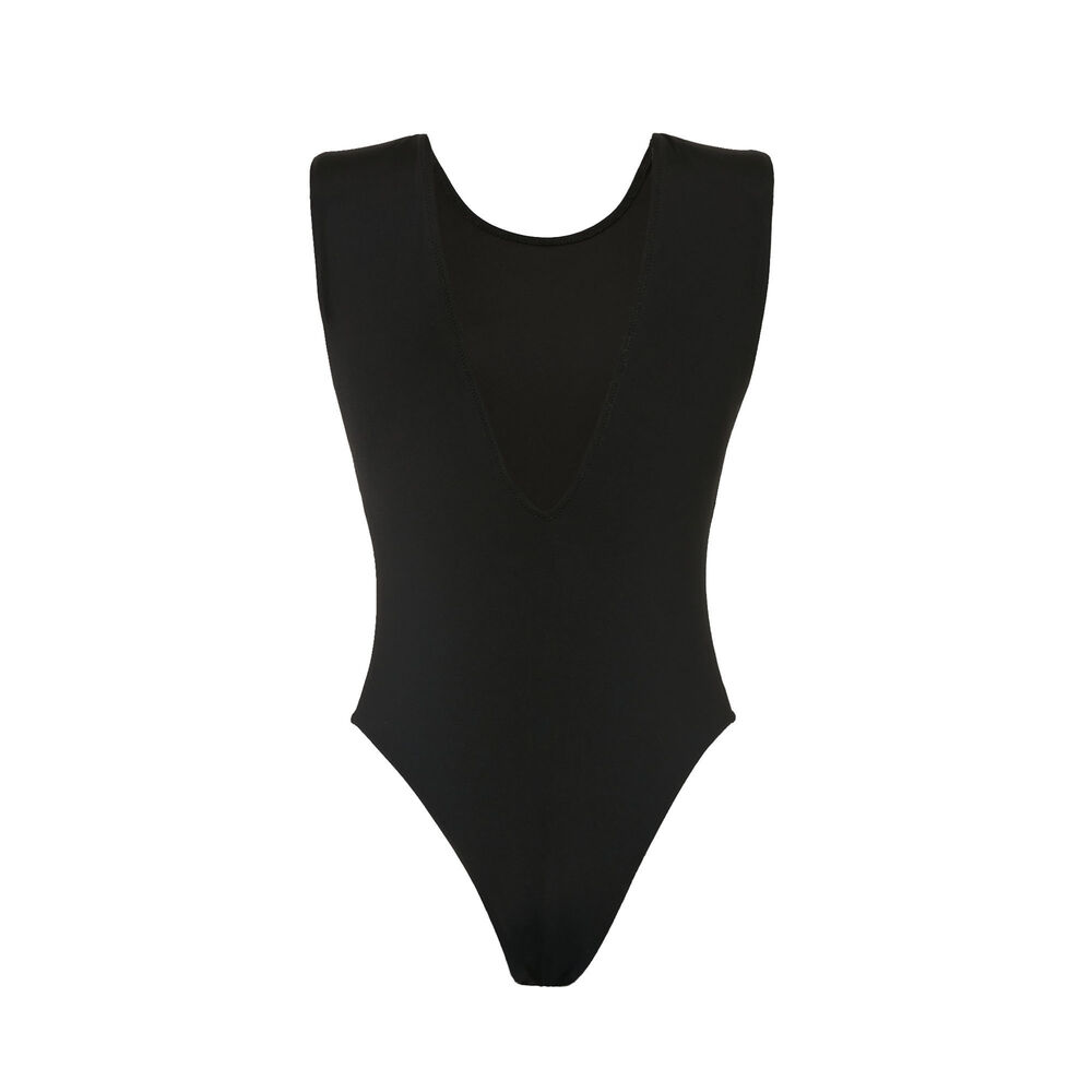 Bañador de 1 pieza escotado en la espalda - negro negro.