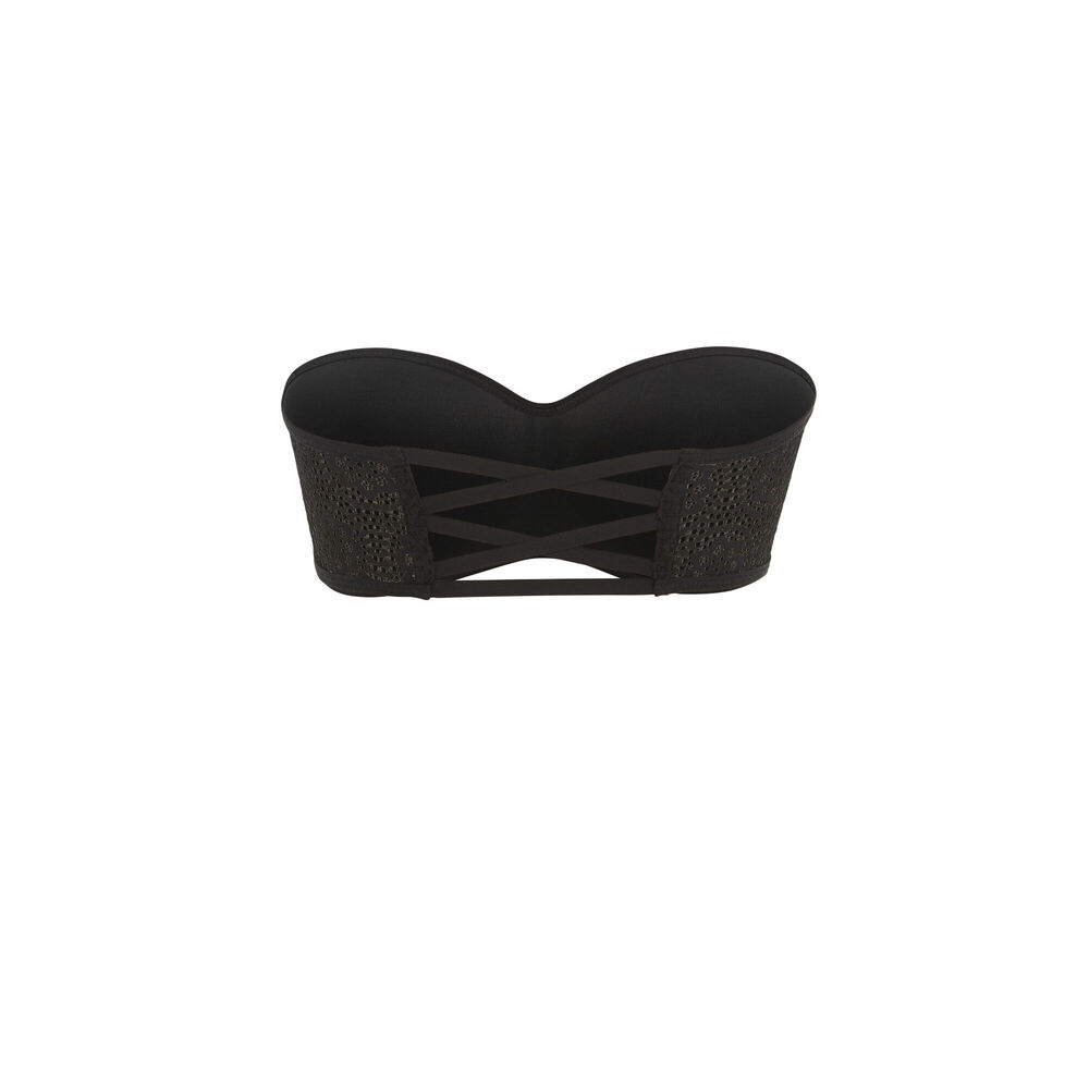 Sujetador bandeau negro negro.