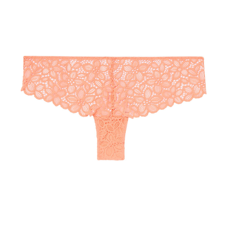 braguita culotte de encaje con flores y detalle de aro - roja braguita culotte de encaje con flores y detalle de aro - roja;