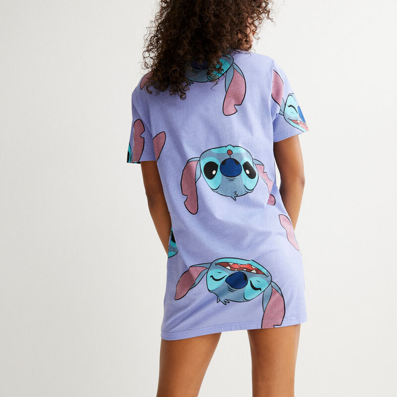 Camiseta larga con motivos de Stitch - azul Camiseta larga con motivos de Stitch - azul;