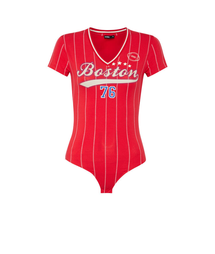Body boston a rayas - rojo rojo.
