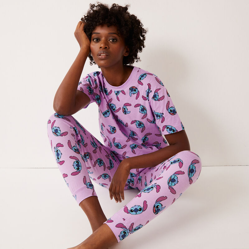 pantalón con estampado de Stitch - morado pantalón con estampado de Stitch - morado ;