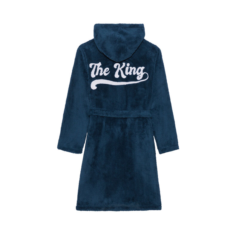 peignoir polaire king - bleu peignoir polaire king - bleu ;