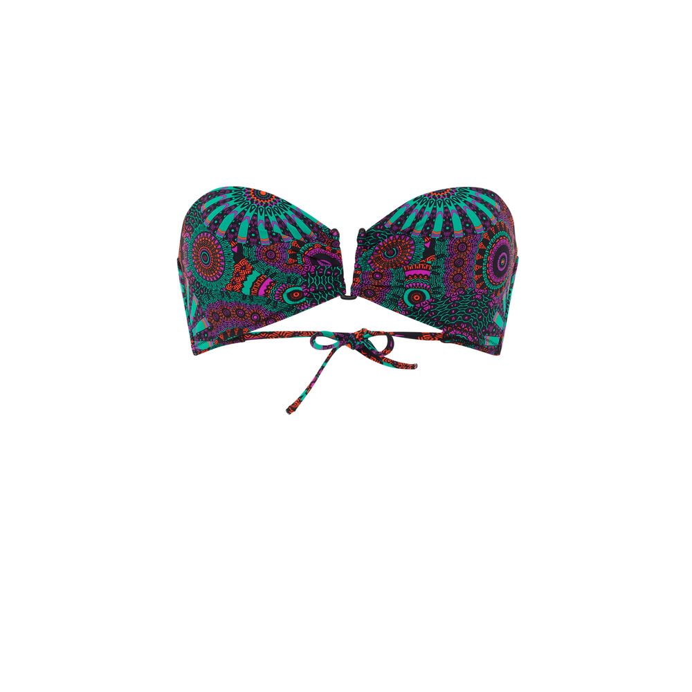 Parte de arriba de bikini bandeau - morada morado.