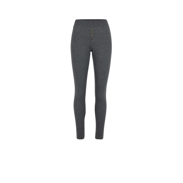 Leggings acanalados lisos minimimiz gris.