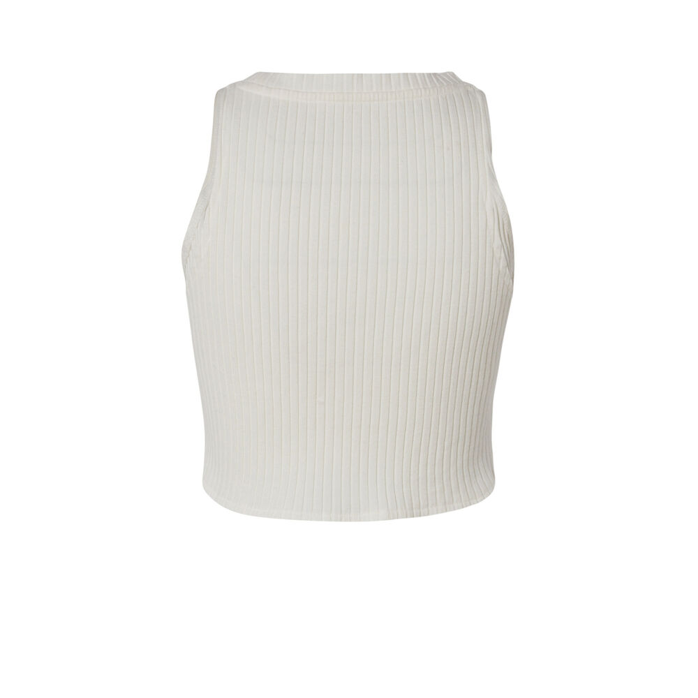 Crop top con efecto cruzado - blanco blanco.