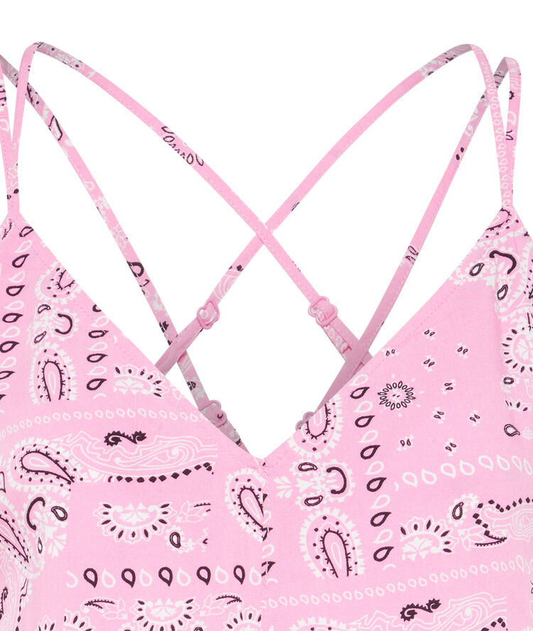 Mono corto con estampado de bandana - rosa rosa.