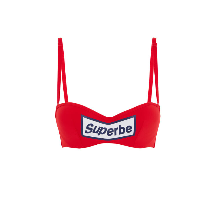 Sujetador bandeau rojo superbiz Sujetador bandeau rojo superbiz;