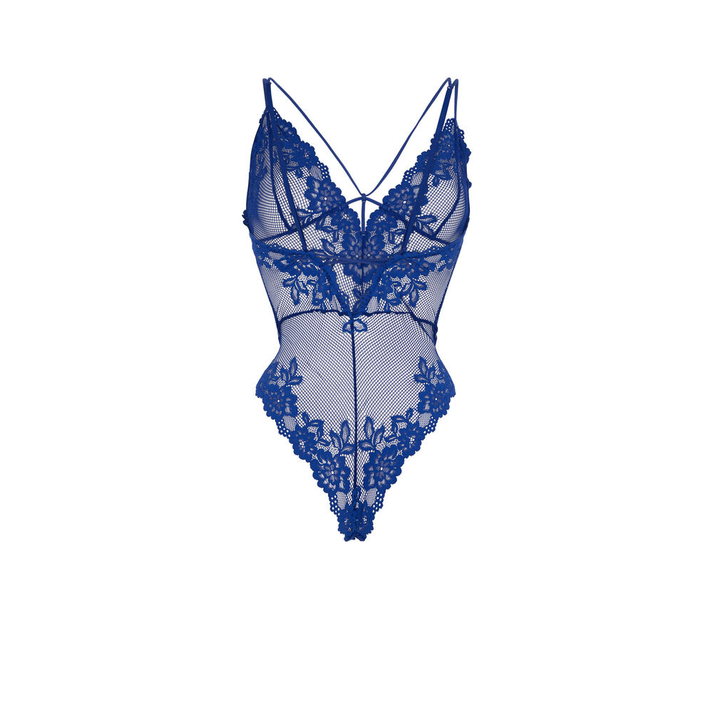 Body de rejilla - azul real azul.